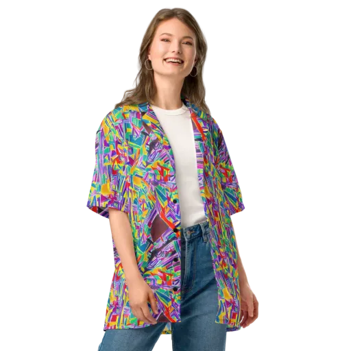 Spectrum Shuffle on a Button Shirt