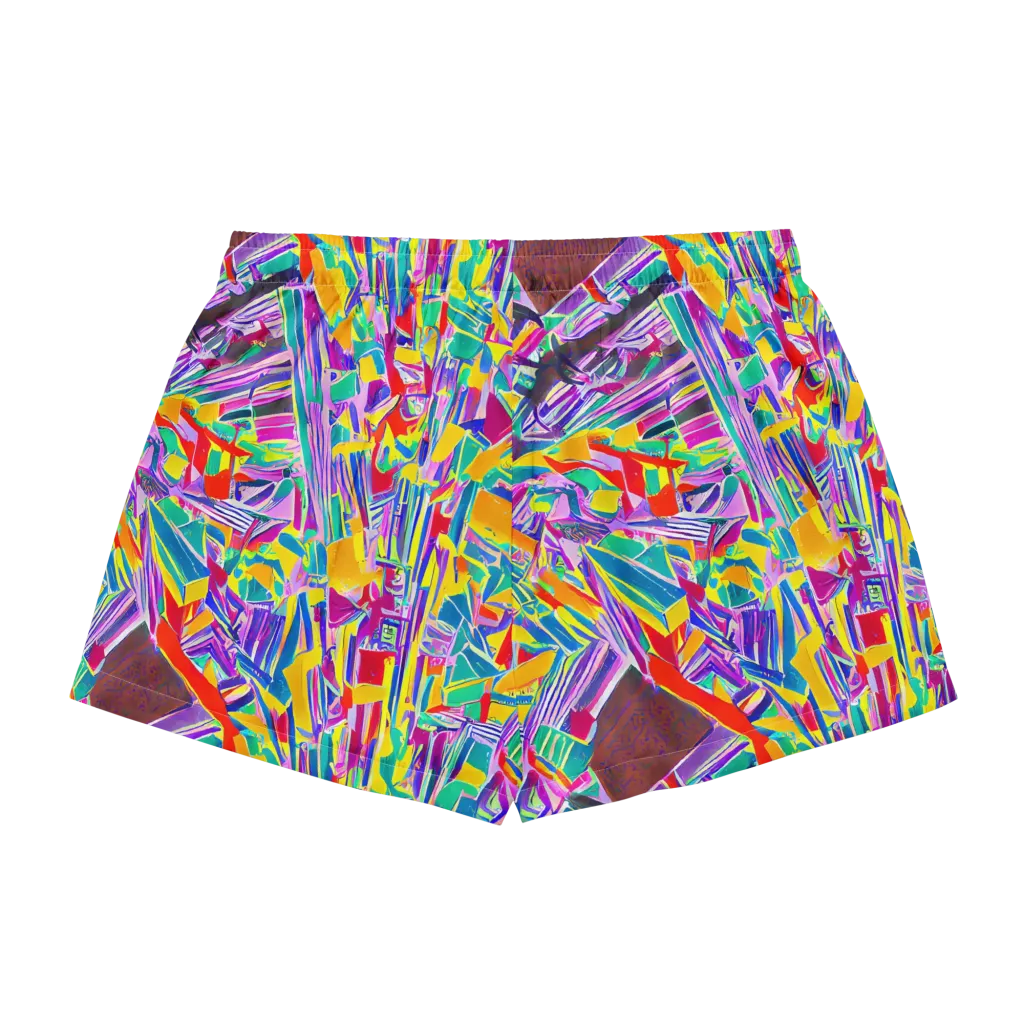 Spectrum Shuffle on Women's Pajama Shorts — Back