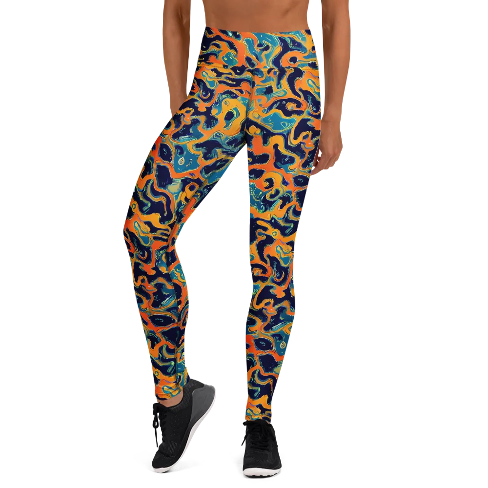 Neon Mariner on Yoga Leggings — Front