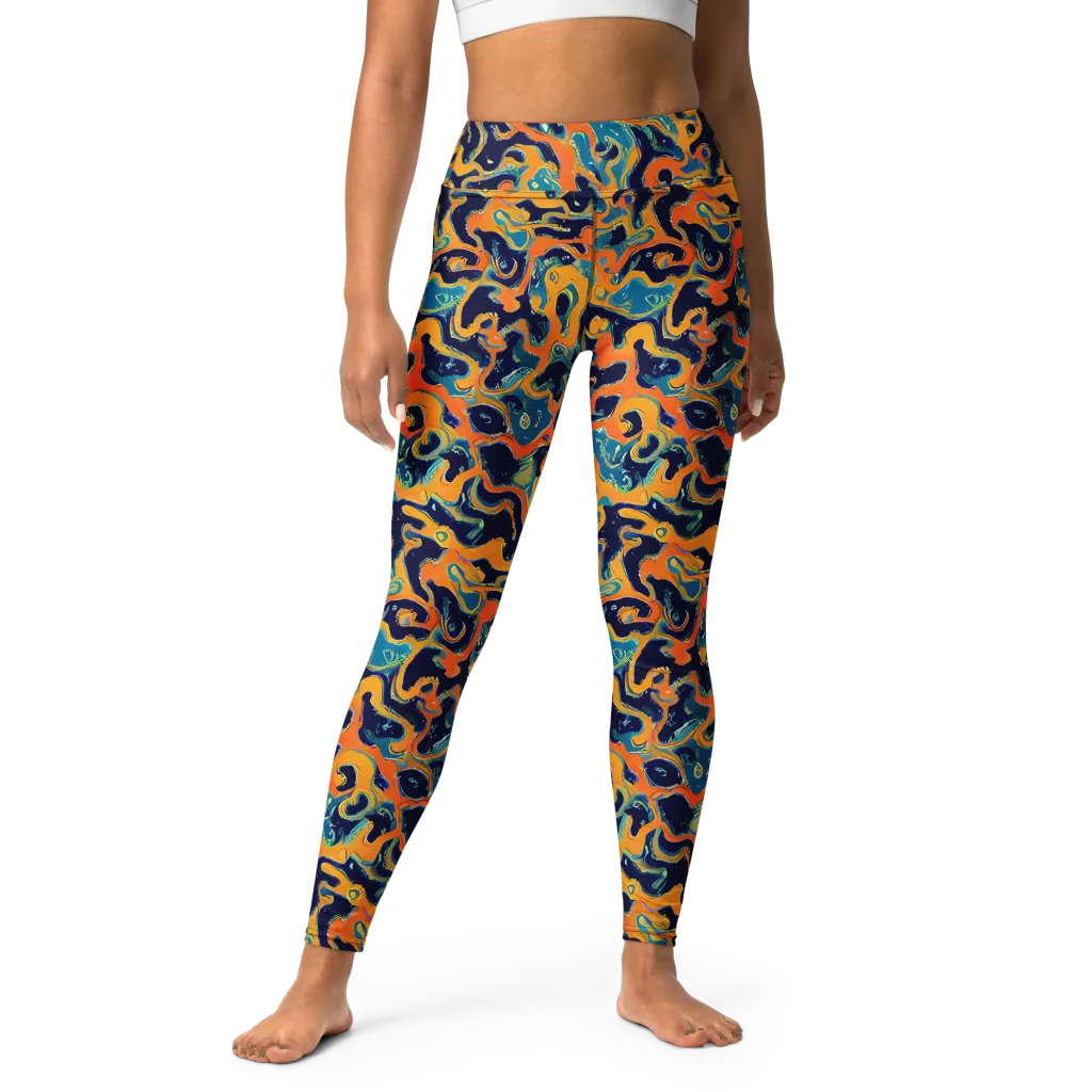 Neon Mariner on Yoga Leggings — Front