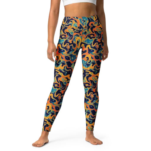 Neon Mariner on a Yoga Leggings