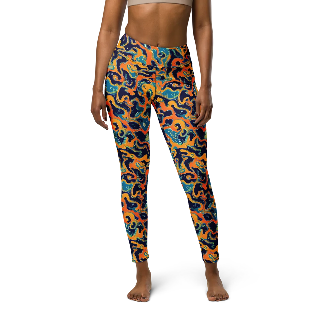Neon Mariner on Yoga Leggings — Front