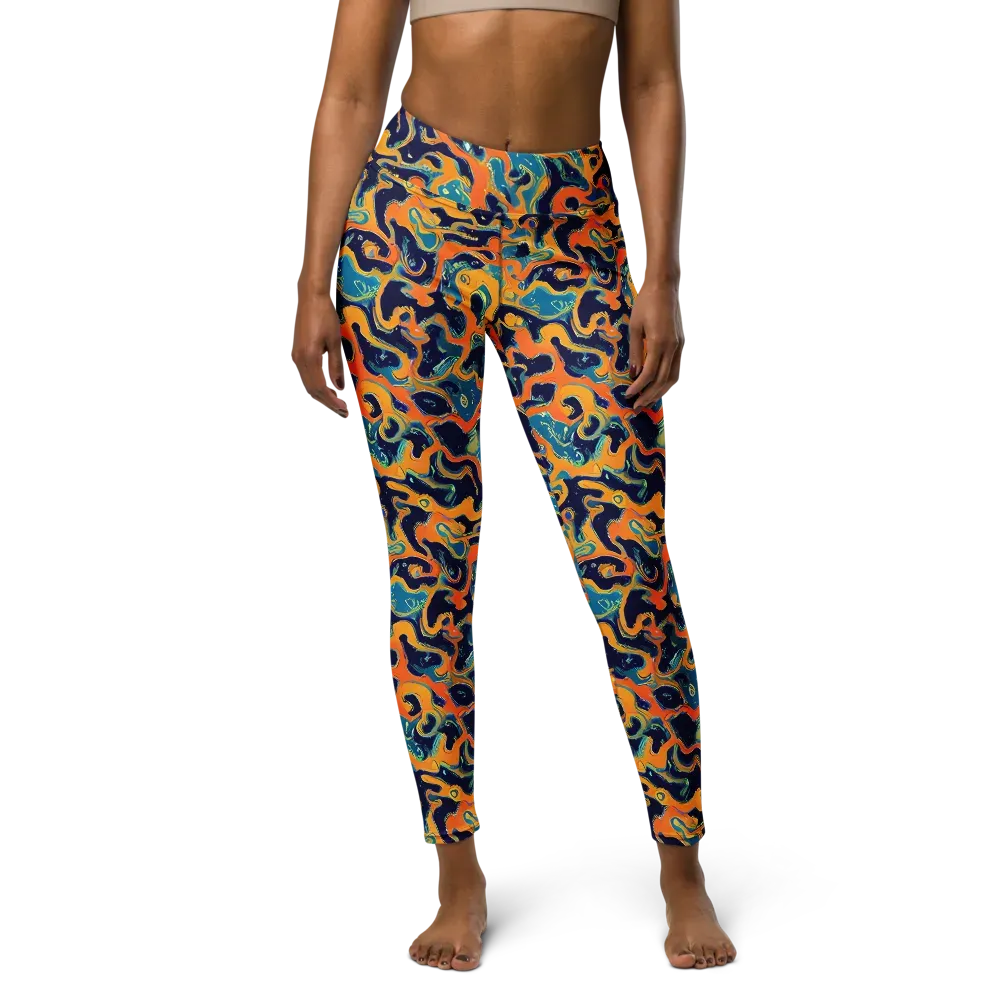Neon Mariner on Yoga Leggings — Front