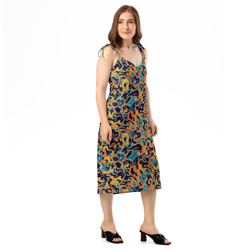 Neon Mariner on Slip Dress — Right Front