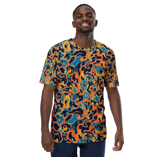 Neon Mariner on a Men's Crew Neck T-Shirt