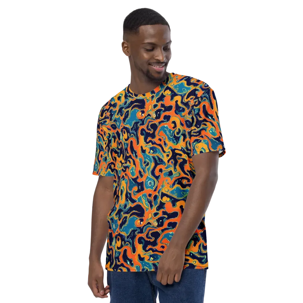 Neon Mariner on Men's Crew Neck T-Shirt — Left