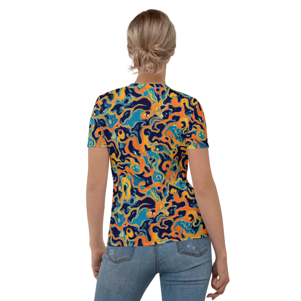 Neon Mariner on Women's Crew Neck T-Shirt — Back