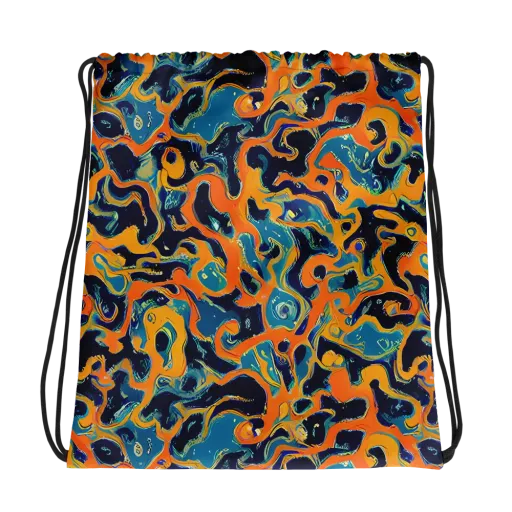 Neon Mariner on a Drawstring Bag