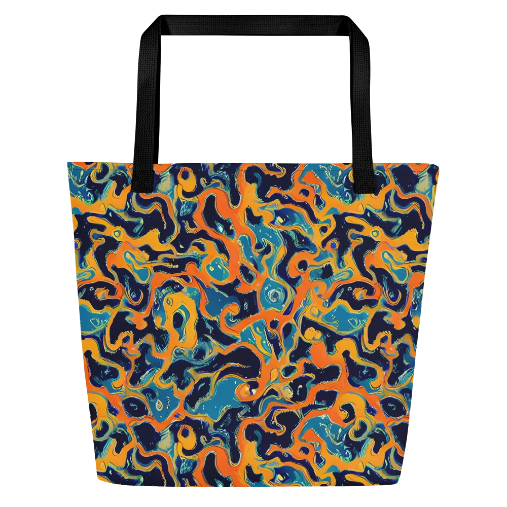 Neon Mariner on Large Tote Bag W/ Pocket — Front