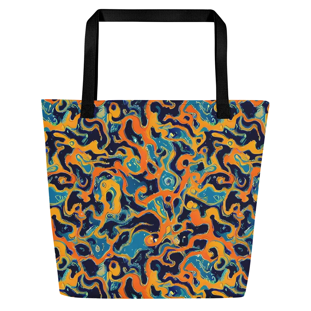 Neon Mariner on Large Tote Bag W/ Pocket — Front