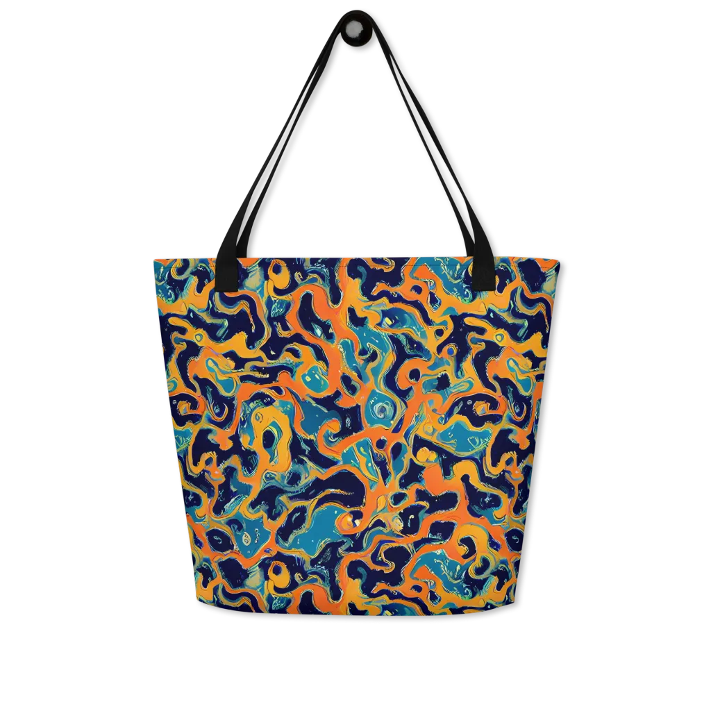 Neon Mariner on Large Tote Bag W/ Pocket — Front