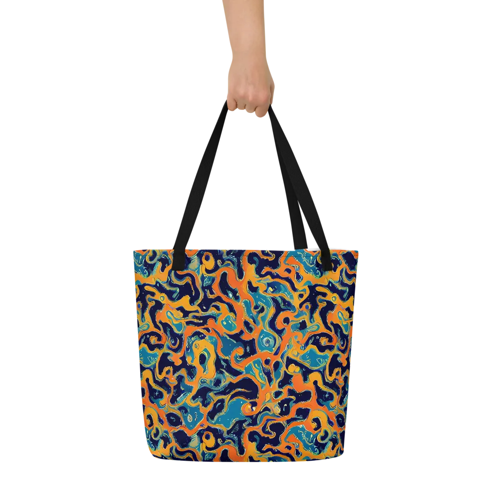 Neon Mariner on Large Tote Bag W/ Pocket — Front