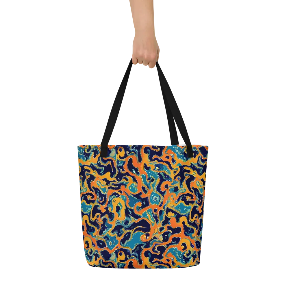 Neon Mariner on Large Tote Bag W/ Pocket — Front