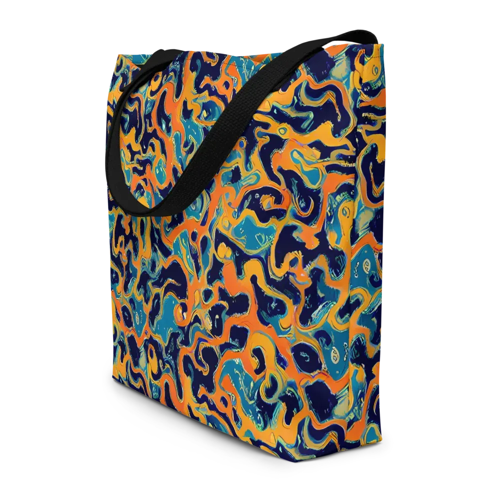 Neon Mariner on Large Tote Bag W/ Pocket — Front