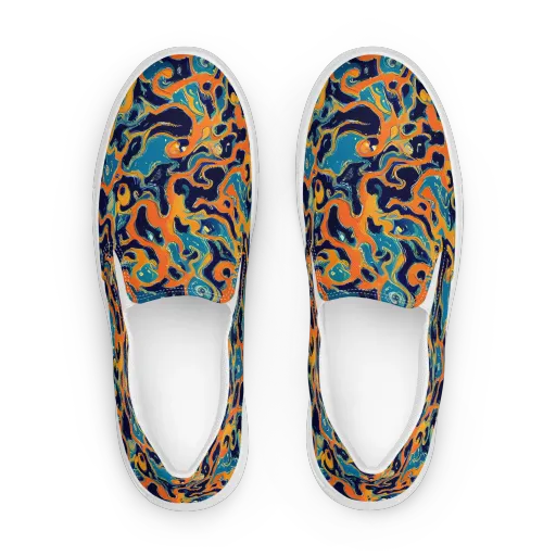 Neon Mariner on a Women's Slip-On Canvas Shoes