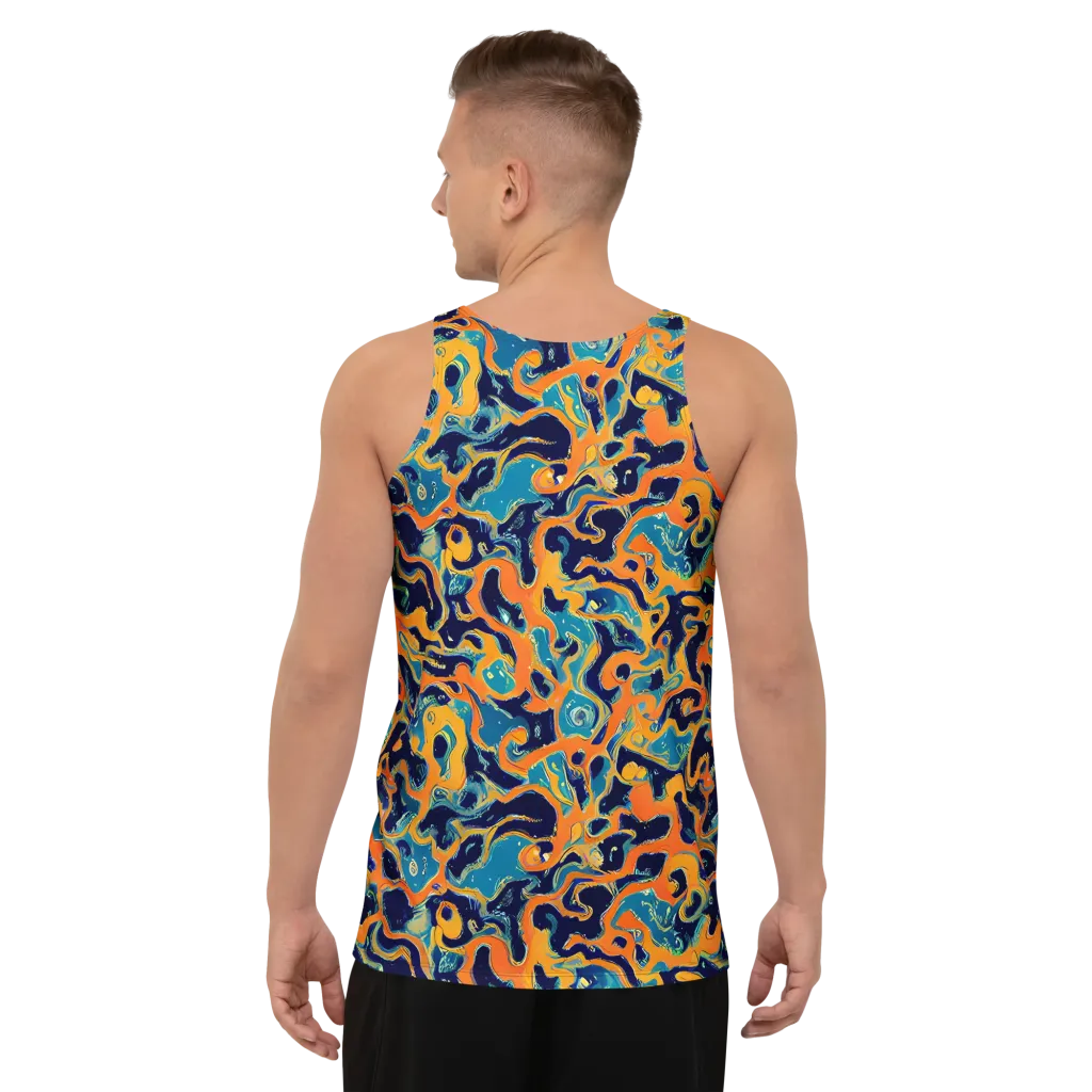 Neon Mariner on Men's Tank Top — Back