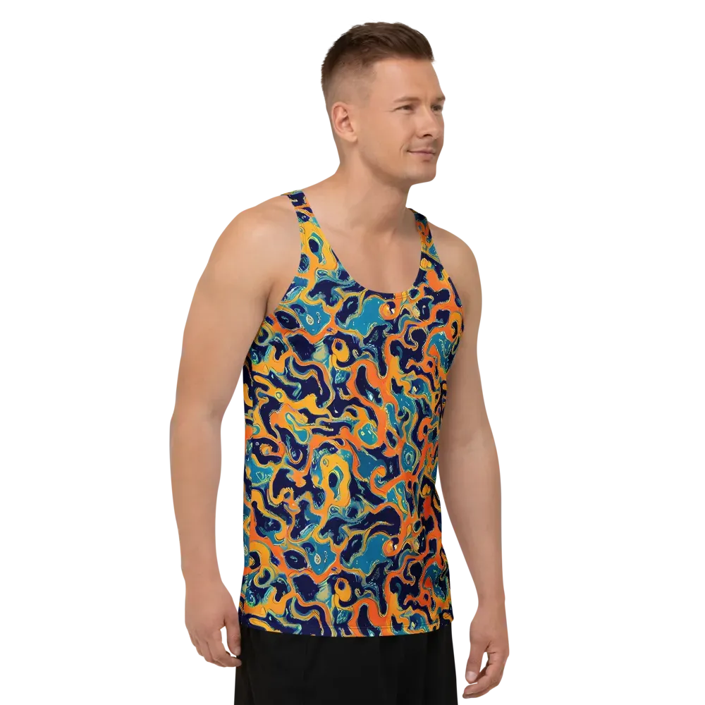 Neon Mariner on Men's Tank Top — Right Front
