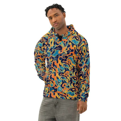 Neon Mariner on a Cotton Hoodie