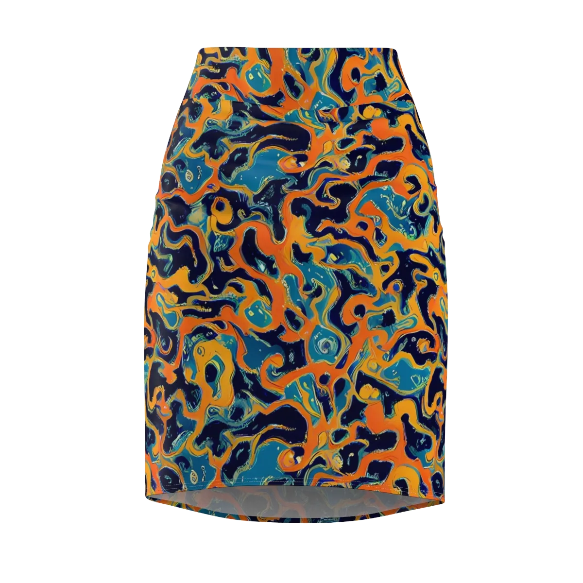 Neon Mariner on Pencil Skirt — Front