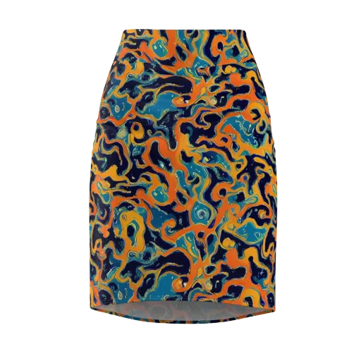 Neon Mariner on a Pencil Skirt
