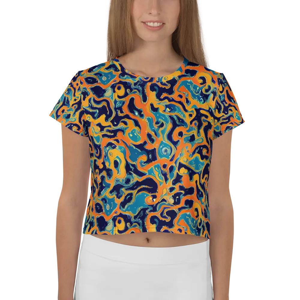 Neon Mariner on Crop Tee — Front