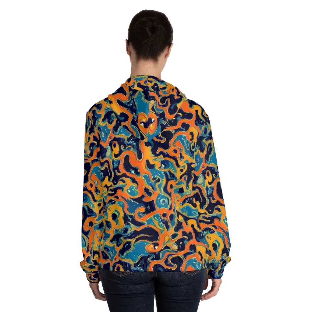 Neon Mariner on Women's Full-Zip Hoodie — Back On Person