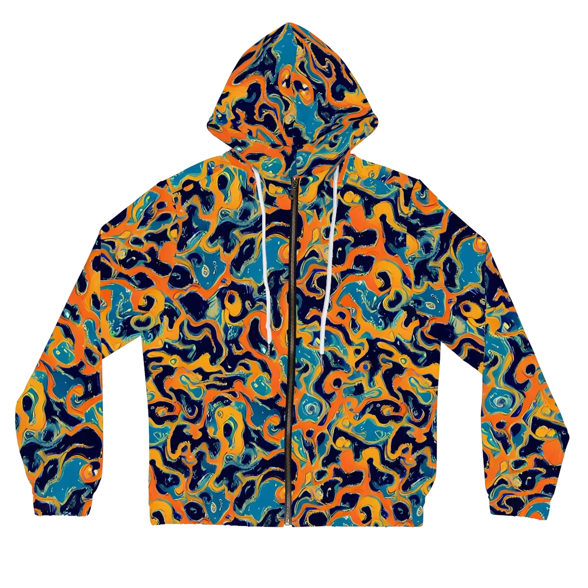 Neon Mariner on Women's Full-Zip Hoodie — Front