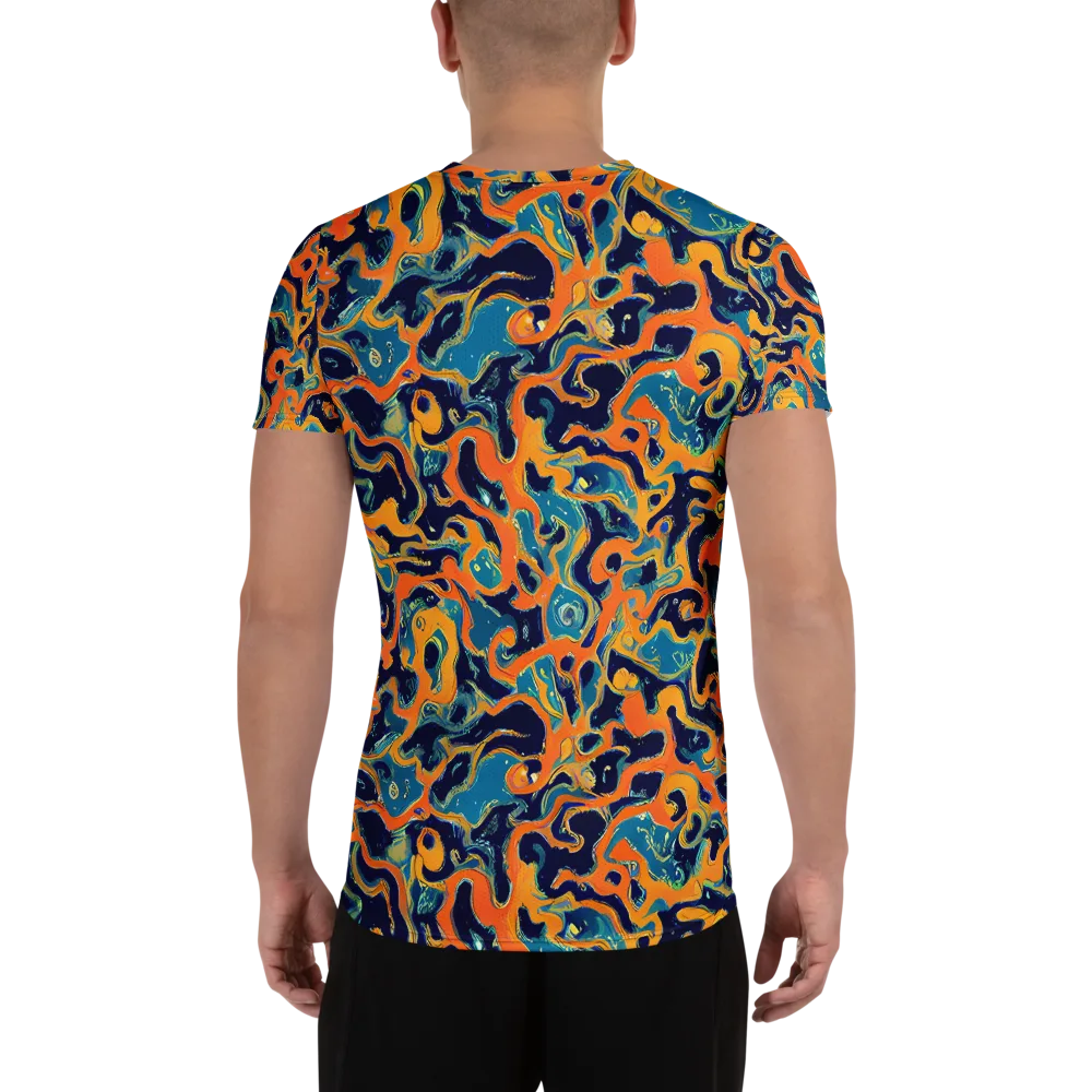 Neon Mariner on Men's Athletic T-Shirt — Back