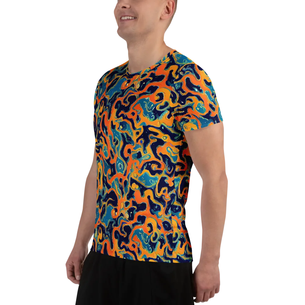 Neon Mariner on Men's Athletic T-Shirt — Left