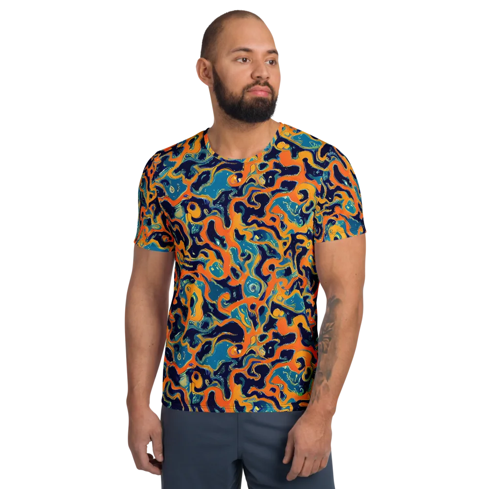 Neon Mariner on Men's Athletic T-Shirt — Front