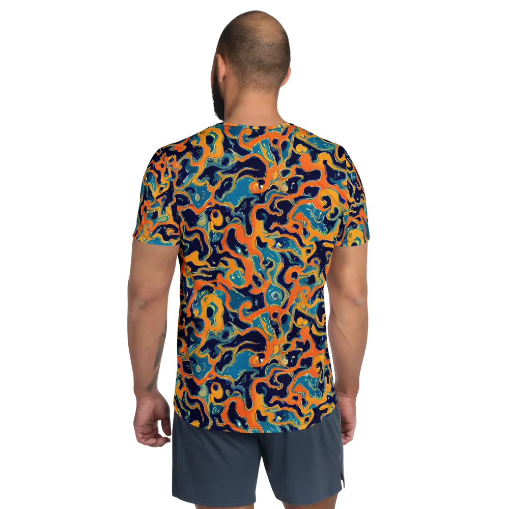 Neon Mariner on Men's Athletic T-Shirt — Back