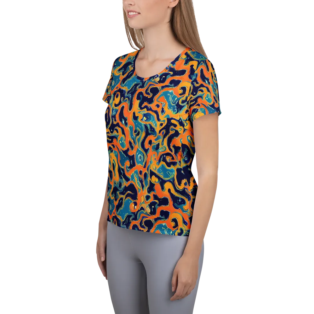 Neon Mariner on Women's Athletic T-Shirt — Left
