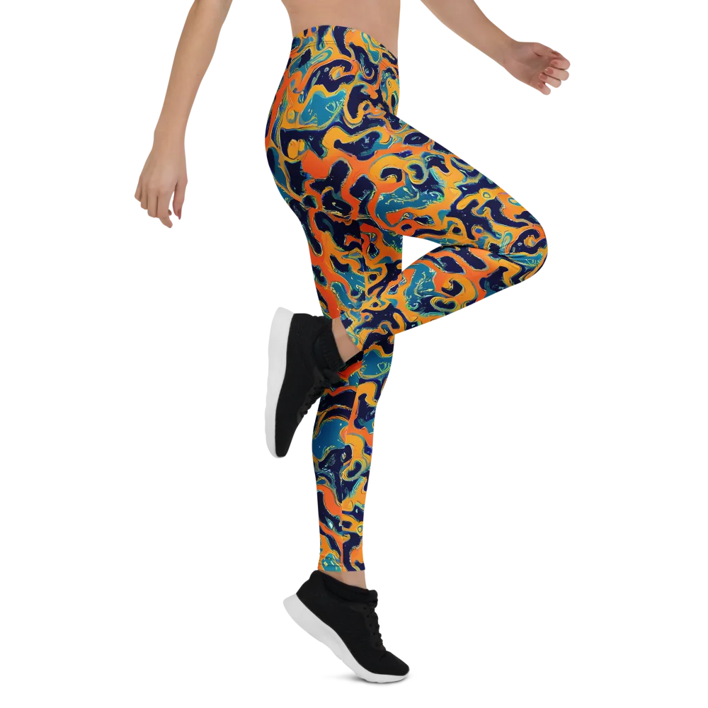 Neon Mariner on Leggings — Right
