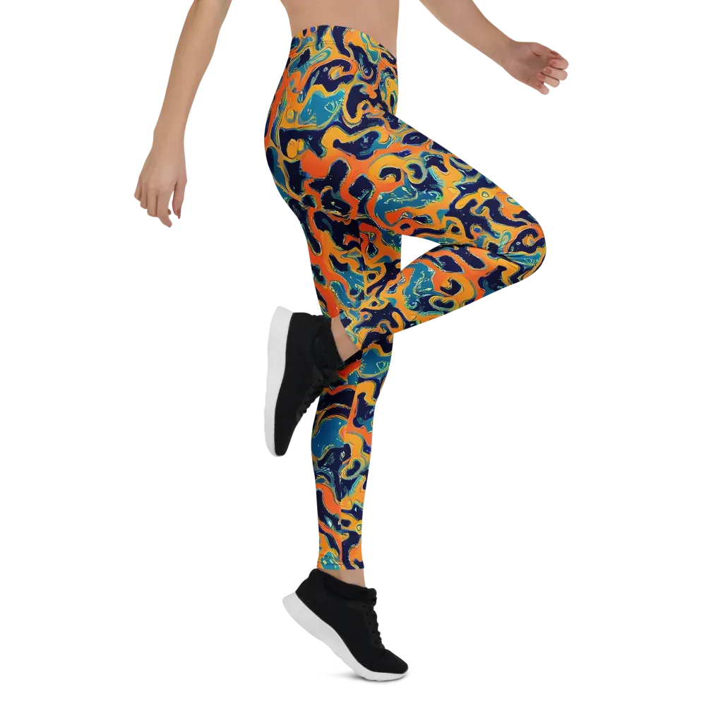 Neon Mariner on Leggings — Right