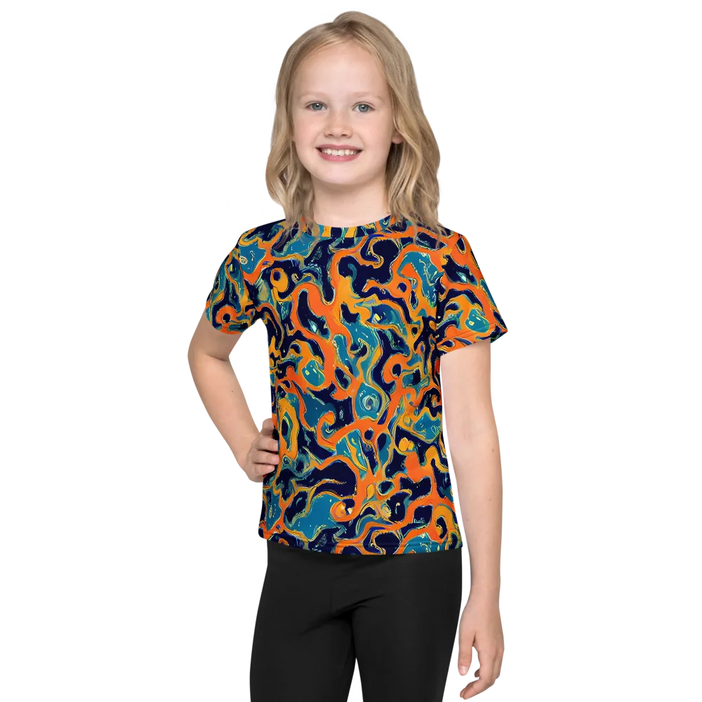 Neon Mariner on Kids Crew Neck T-Shirt — Front