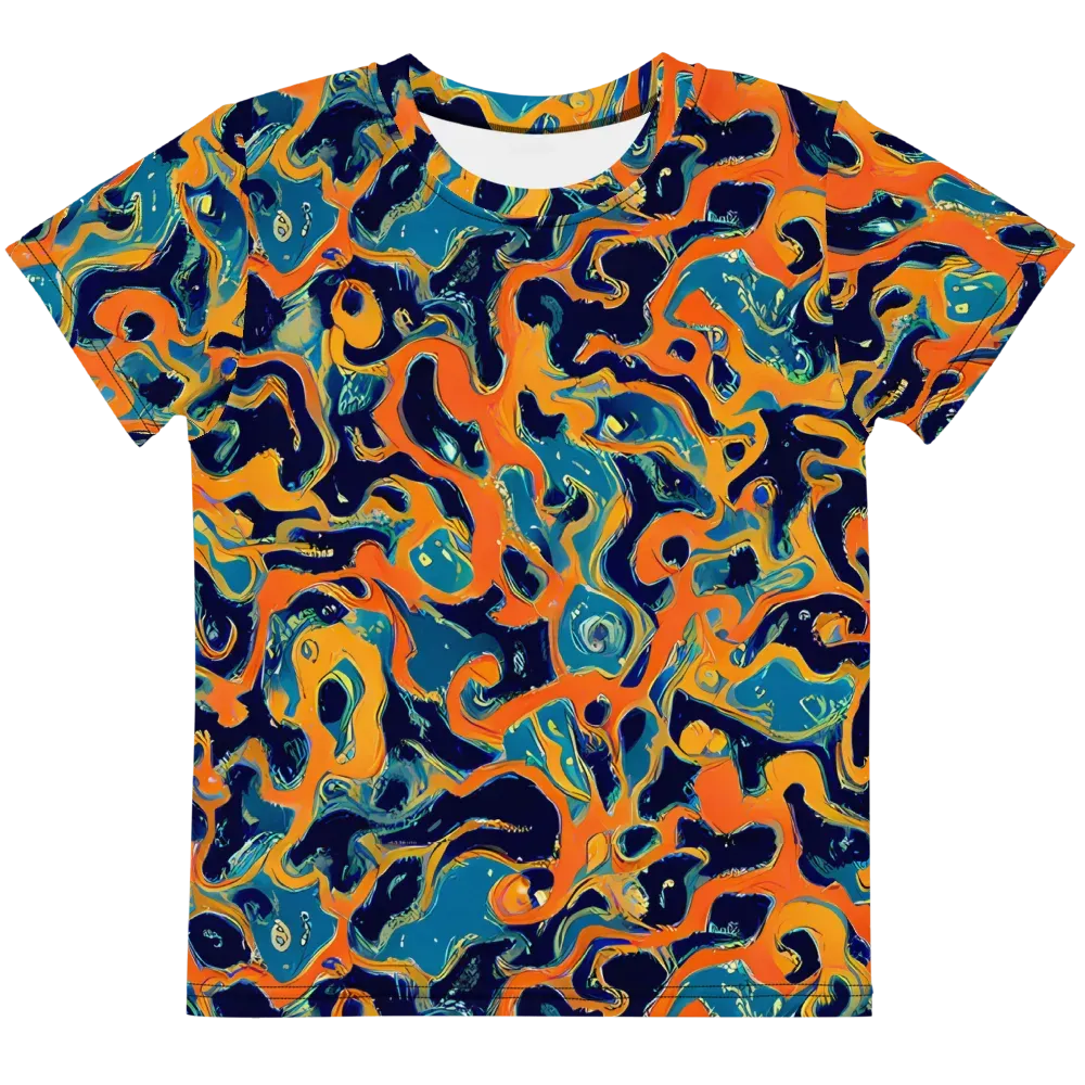 Neon Mariner on Kids Crew Neck T-Shirt — Front