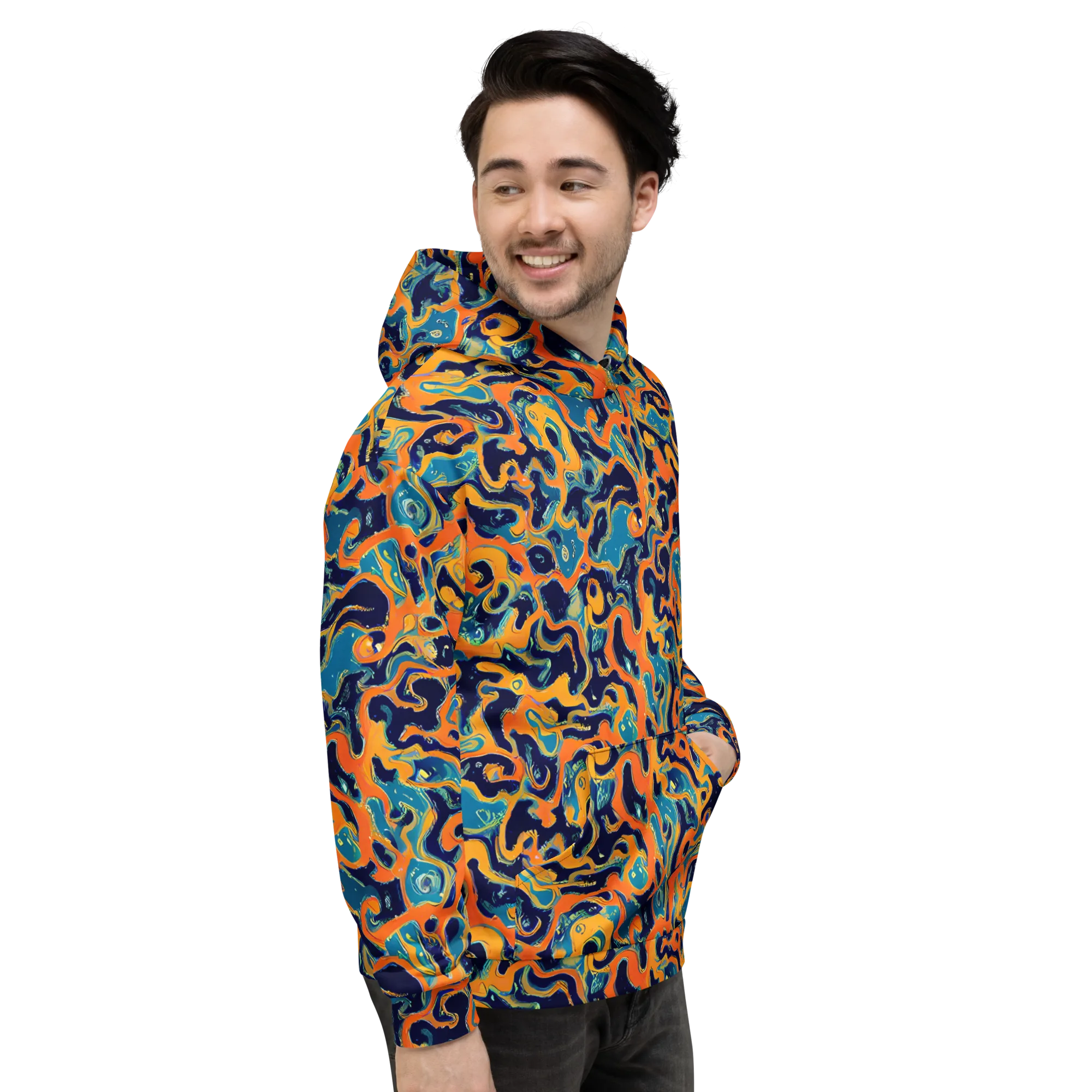 Neon Mariner on Hoodie — Right