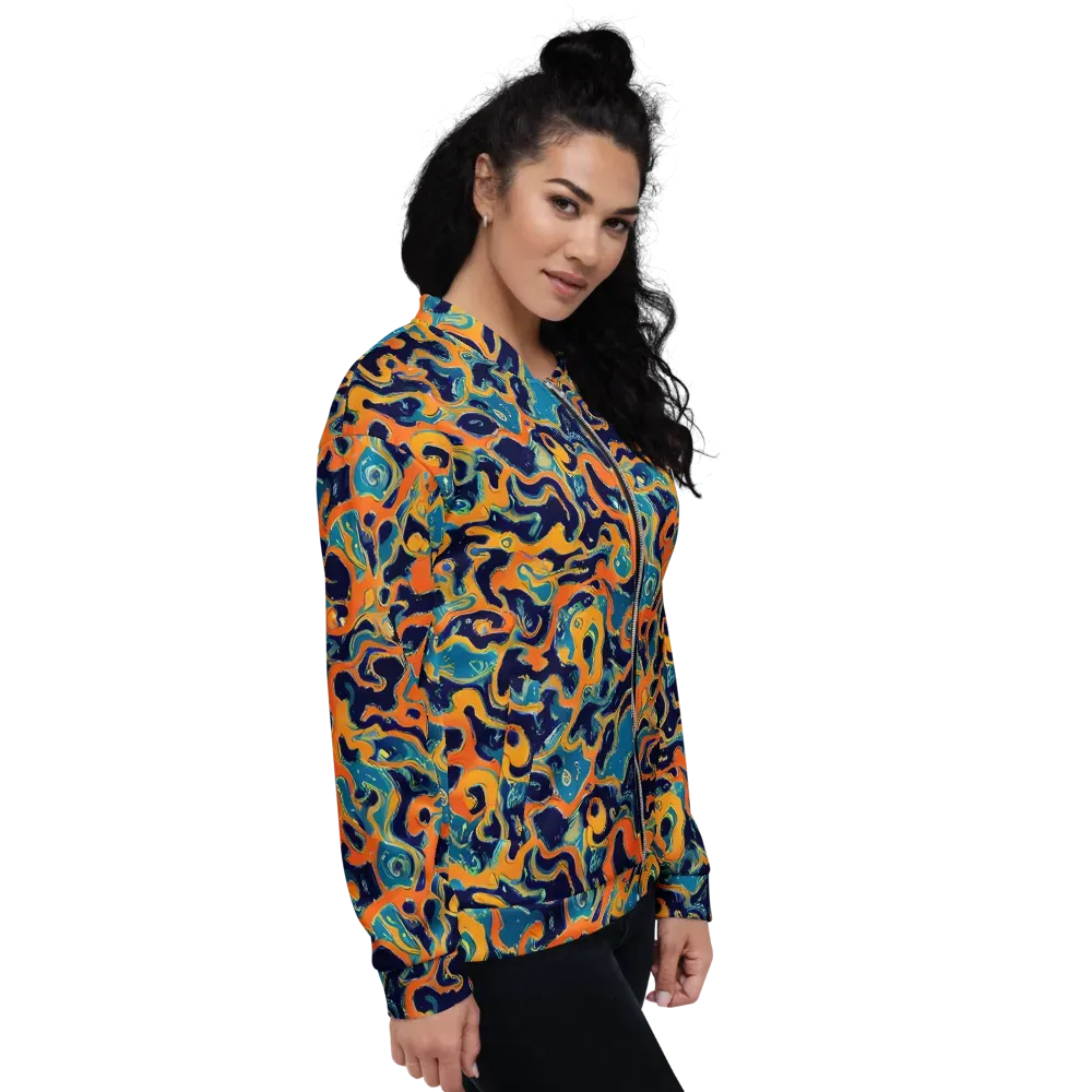 Neon Mariner on Bomber Jacket — Right