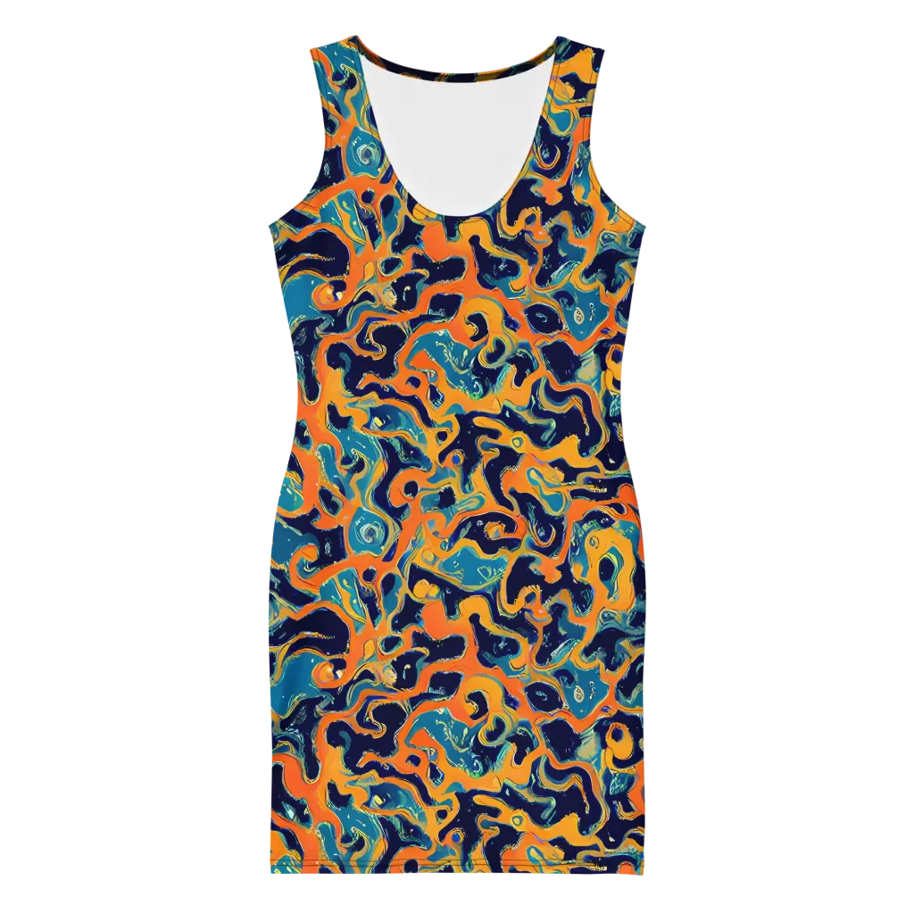 Neon Mariner on Bodycon Dress — Front