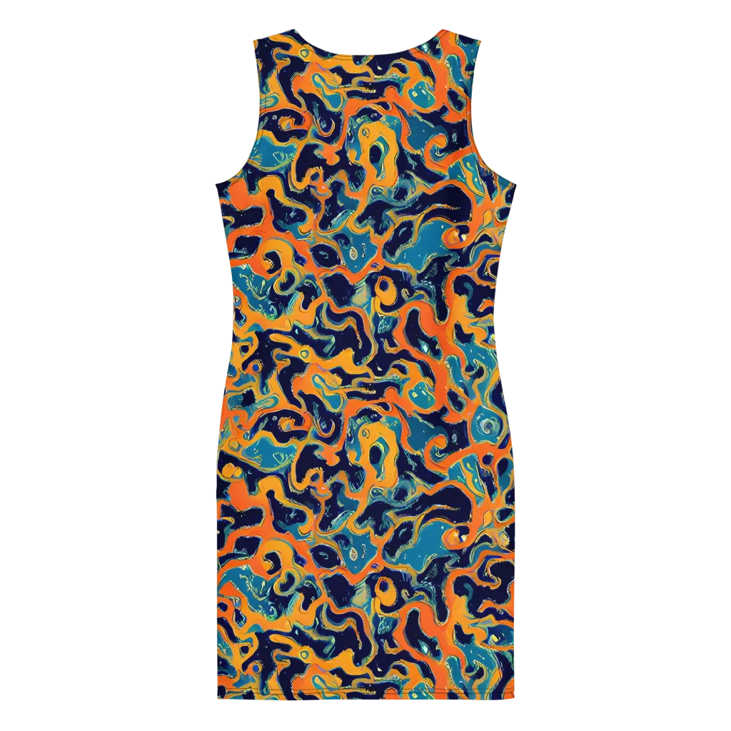 Neon Mariner on Bodycon Dress — Back