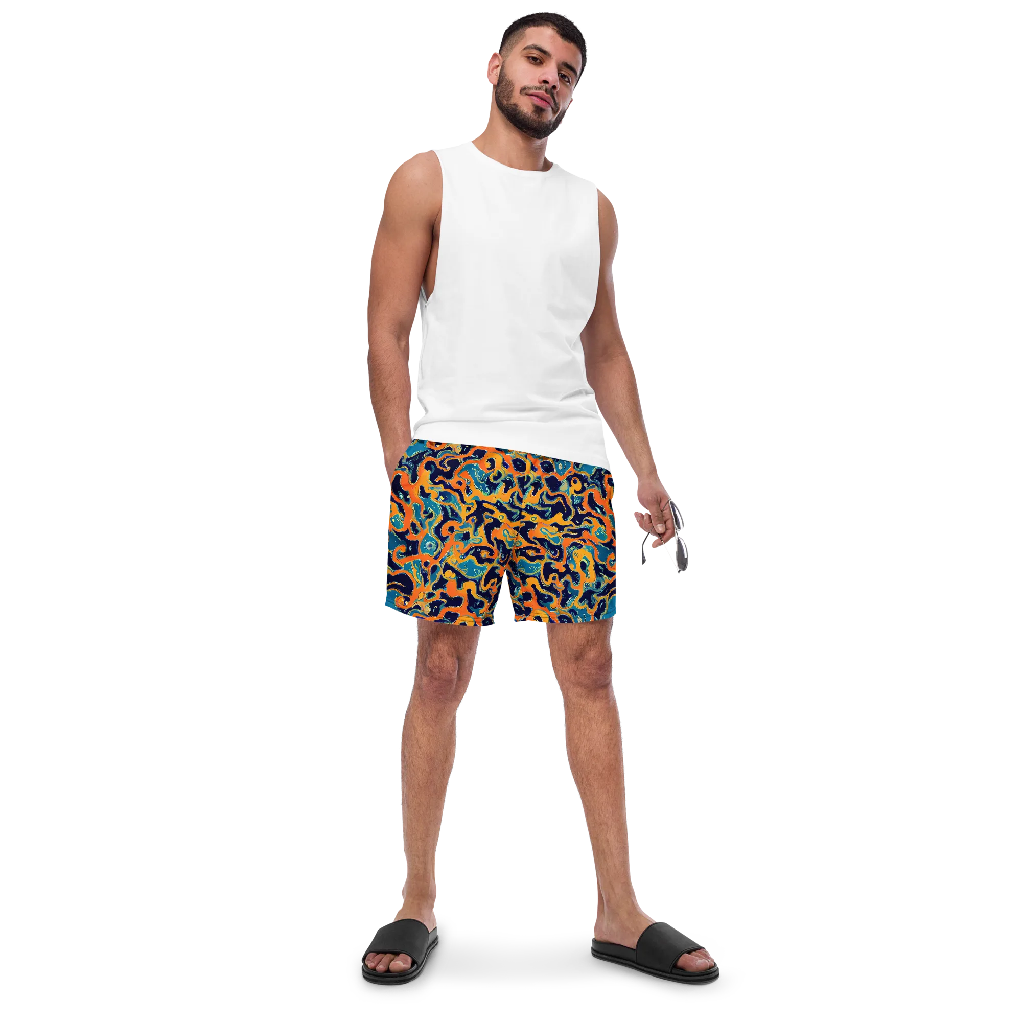 Neon Mariner on Swim Trunks — Front