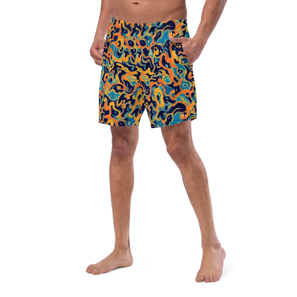 Neon Mariner on Swim Trunks — Left Front