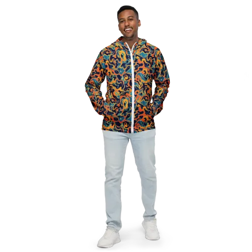 Neon Mariner on a Men's Windbreaker