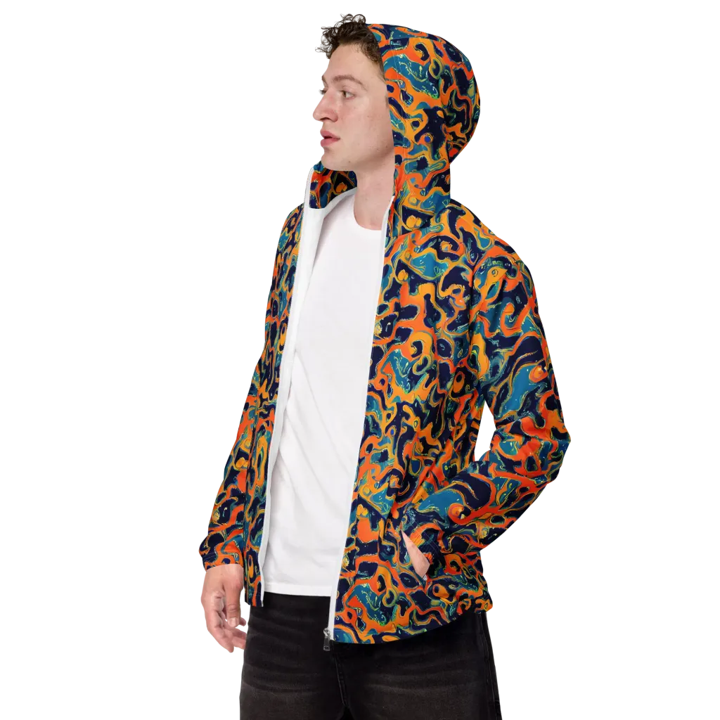 Neon Mariner on Men's Windbreaker — Left Front