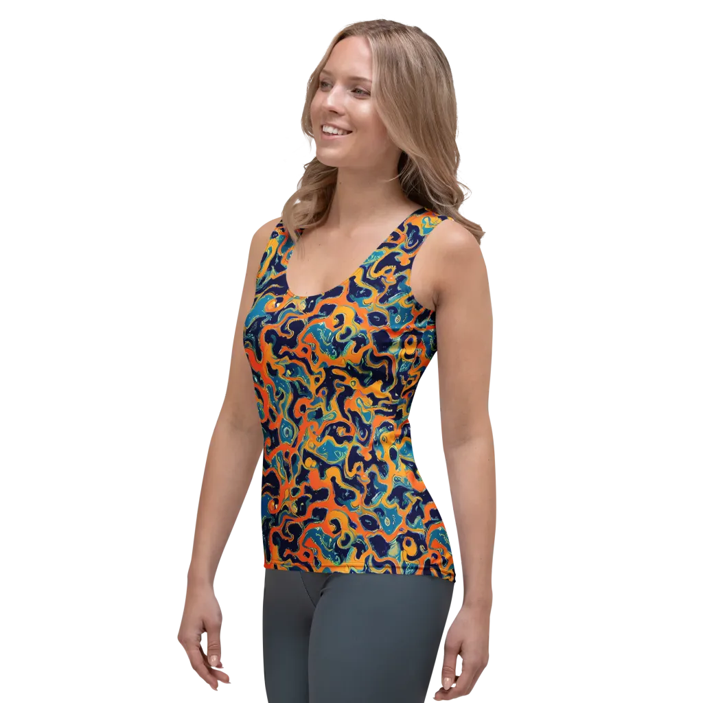 Neon Mariner on Women's Tank Top — Left Front