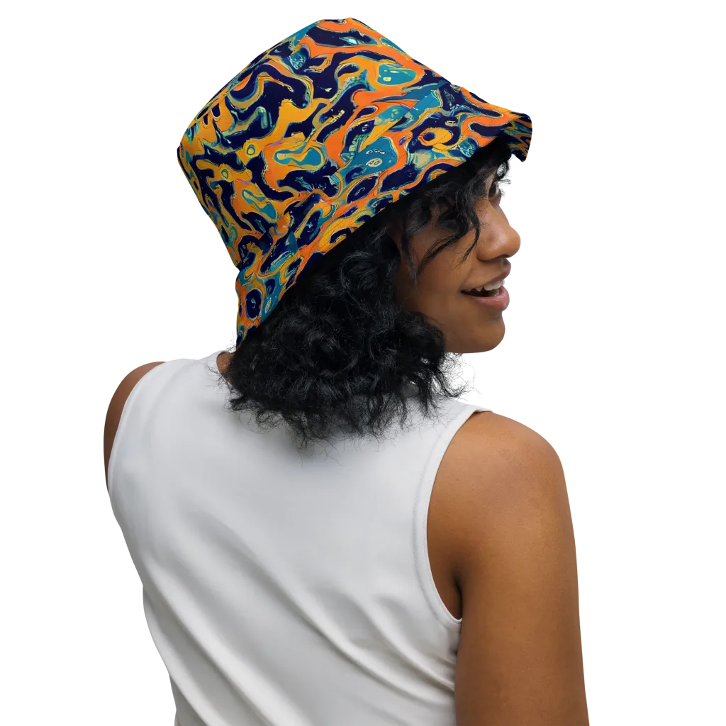 Neon Mariner on Reversible Bucket Hat — Right Outside