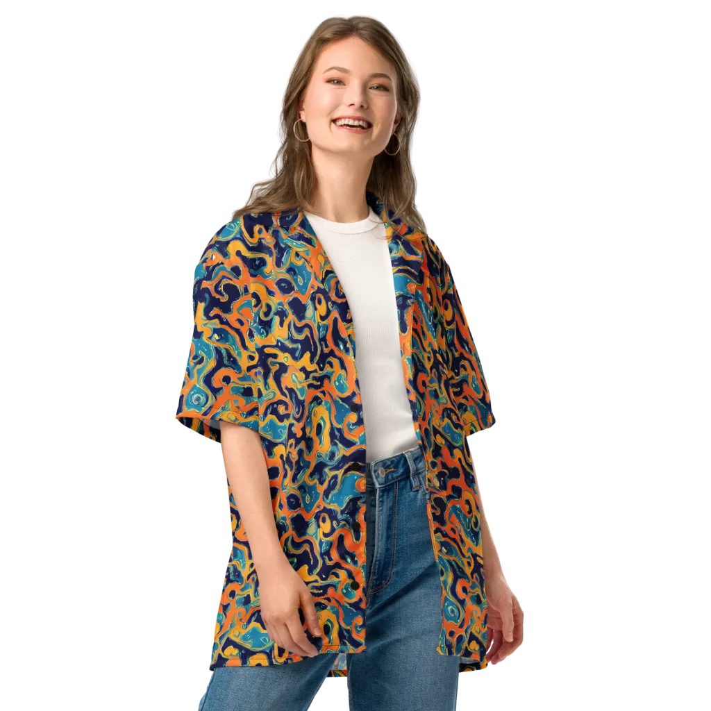 Neon Mariner on Button Shirt — Front