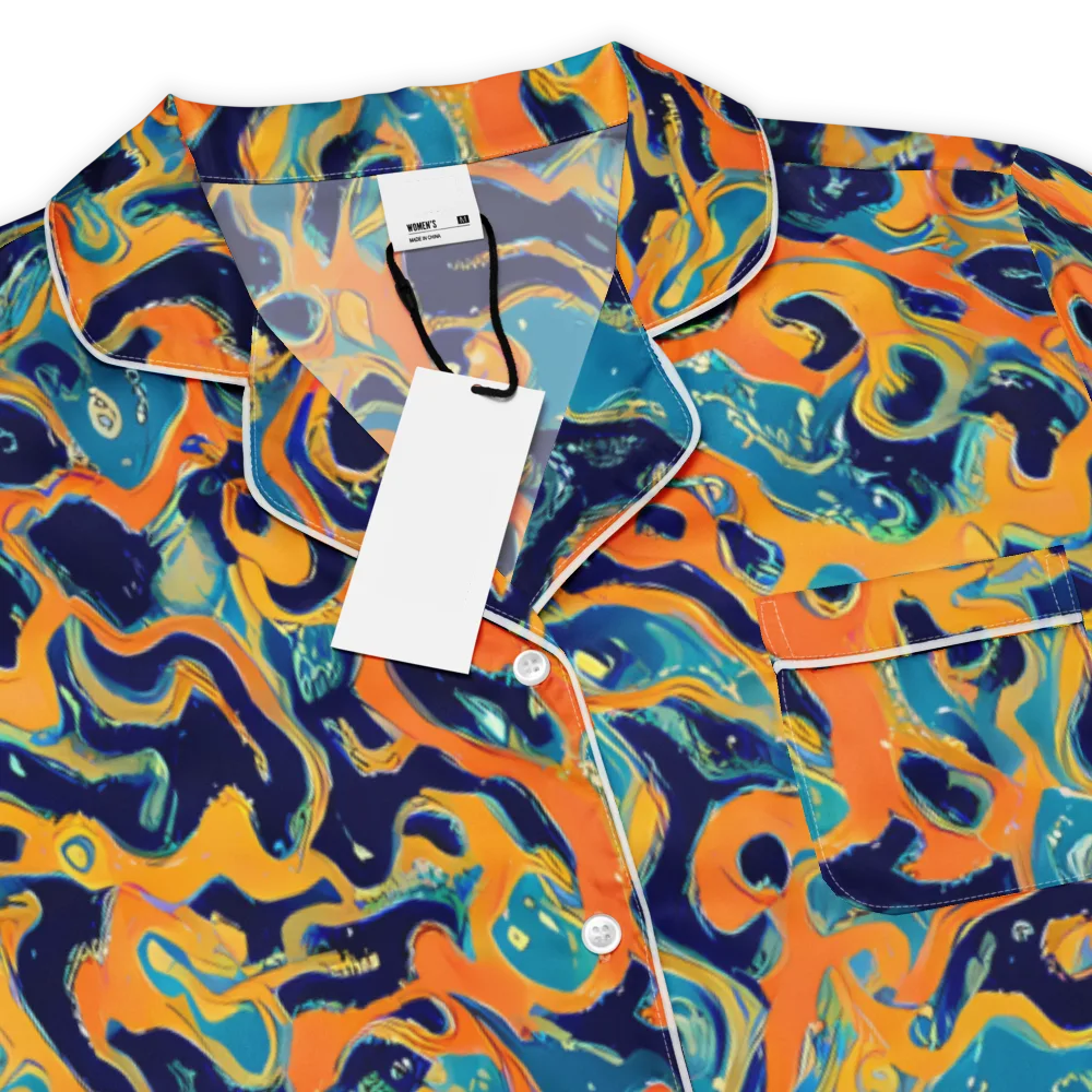 Neon Mariner on Women's Short Sleeve Pajama Top — Product details