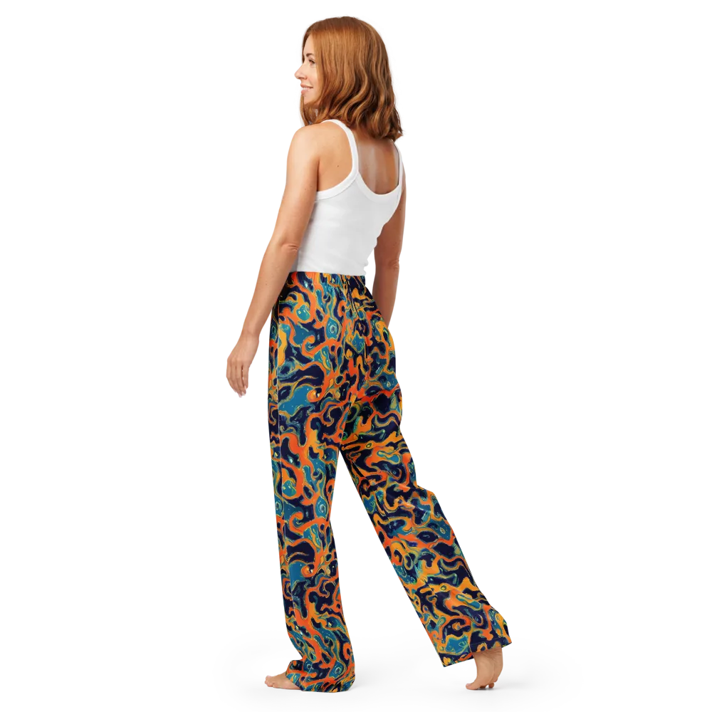 Neon Mariner on Women's Pajama Pants — Back