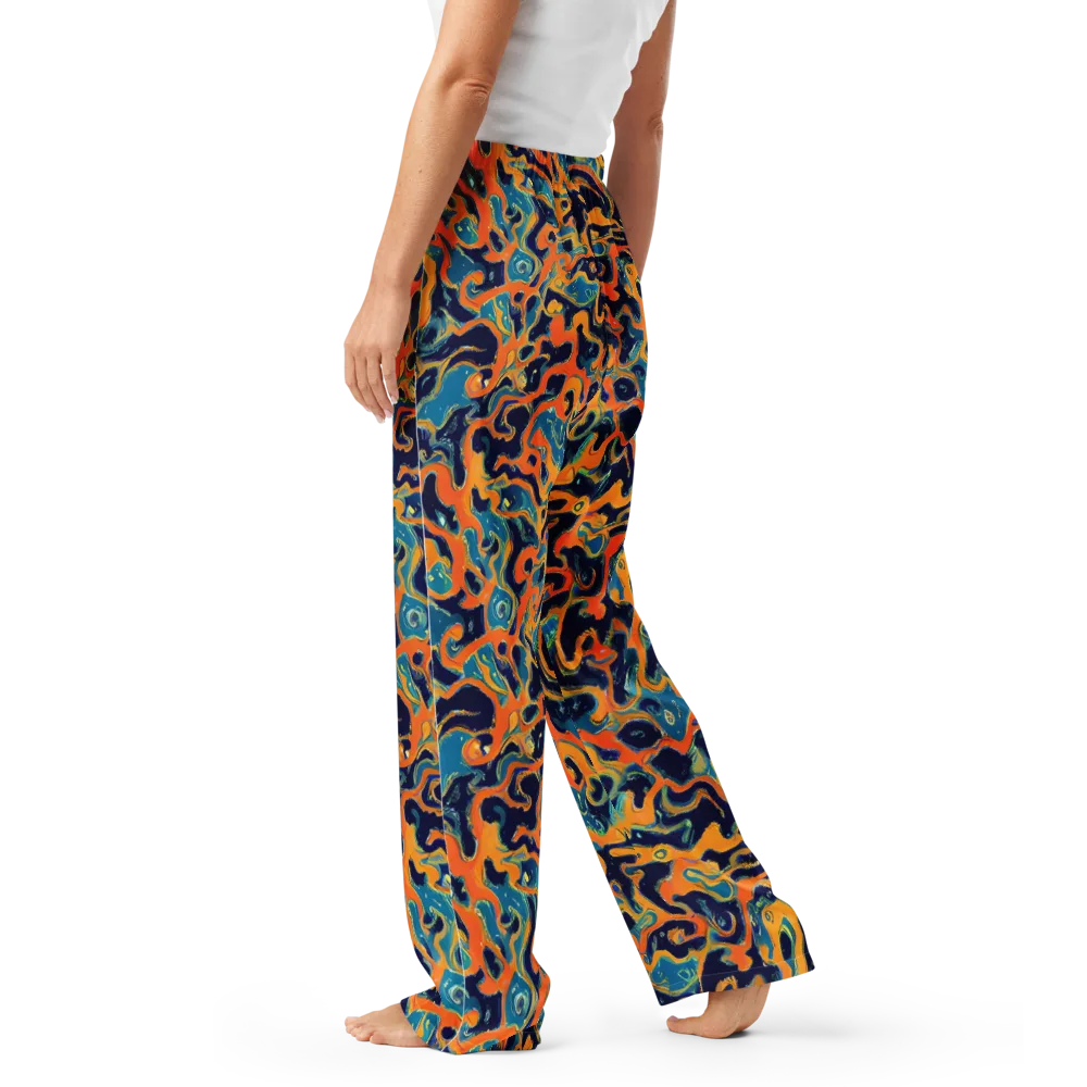 Neon Mariner on Women's Pajama Pants — Left